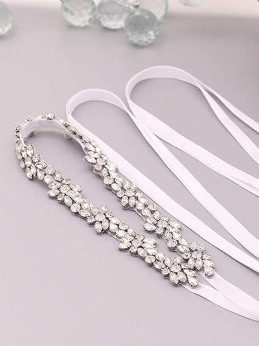 Bridal Wedding Belt Rhinestone Sash Women Dress Accessories Elegant - Picture 3 of 6